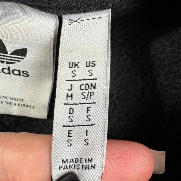 Adidas Originals Trefoil Black Hoodie Men’s Size S – Made in Pakistan - Picture 8 of 16